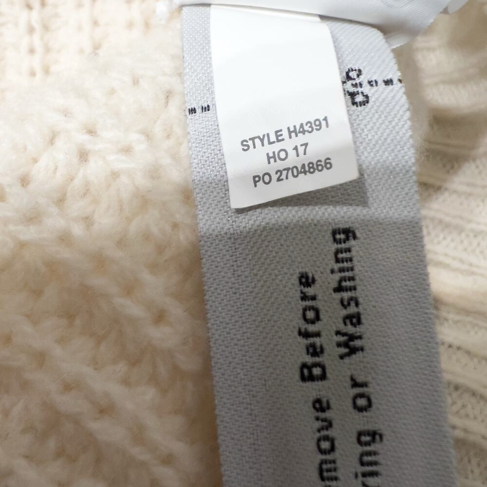 J.Crew Sweater Small New England Mock Neck Wool Tunic Sweater Ivory Cream - Picture 11 of 11